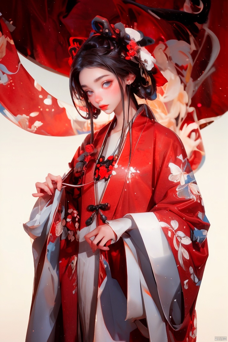  masterpiece,best quality,ultra high res,white background,,chinese clothes,hair ornament,hair rings,hanfu,, chinese clothes