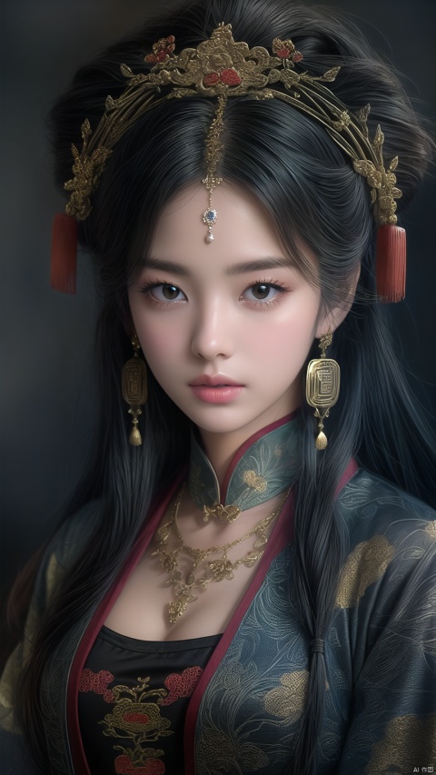  with exquisite details in the style of a game character design,in the style of James Jean and Atey Ghailan,black background,full body,an avatar with patterns and fur ear headbands is dressed in traditional attire from ancient China's Tang Dynasty, She has black hair, big eyes, red lips, fair skin tone, and wears exquisite makeup,
(sexy:1.4),
(masterpiece,best quality:1.4),

