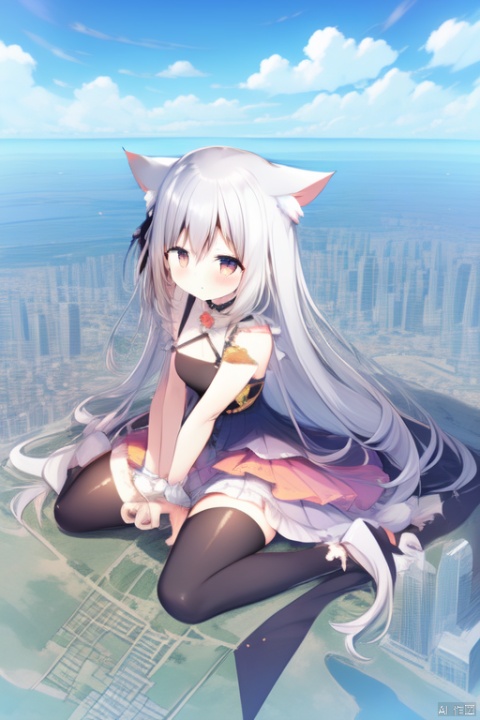  gigagts, wariza,1girl, cat ears,orange frilled dress,gigantic breasts,giantess,gigagts,black_thighhighs,city under legs,proving earth is flat,skyline,day,giantess,small city:1.3,oppai loli
proving earth is flat,horizon,day,wariza,loli,kawaii,
