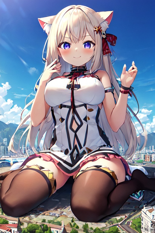  gts, giantess,1girl,oppai loli:1.3,loli:1.7, cat ears, dress :1.4,large breasts:1.7, white thighhighs:1.7,day,looming,full body
, loli:1.6,kawaii:1.6,from below,((((wariza:1.8)))),day,mountain:1.3,little city:1.4,continent, little skyscraper :1.4,looming,full body ,extremely large,from below:1.4,looking at the viewer,little smile,
city,cityscape,wariza,rampage:1.6,destruction:1.6,little skyscraper,little buildings ,looming,from below:1.3,
