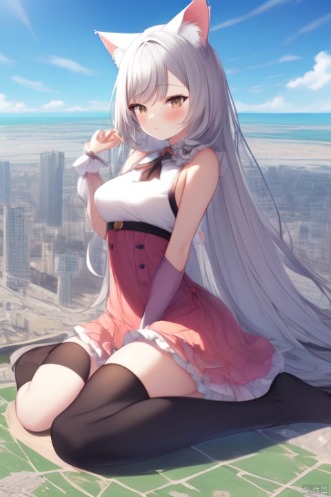  gigagts, wariza,1girl, cat ears,orange frilled dress,gigantic breasts:1.4,giantess,gigagts,black_thighhighs,city under legs,proving earth is flat,skyline,day,giantess,small city:1.3,oppai loli,small buildings:1.6,
proving earth is flat,horizon,day,wariza,
