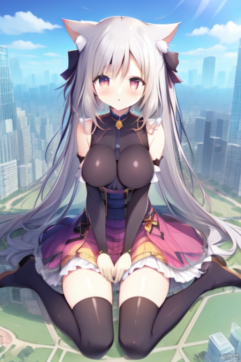  gigagts, wariza,1girl, cat ears,orange frilled dress,gigantic breasts,giantess,gigagts,black_thighhighs,city under legs,proving earth is flat,skyline,day,giantess,small city:1.3,oppai loli,small buildings:1.6,
proving earth is flat,horizon,day,wariza,
