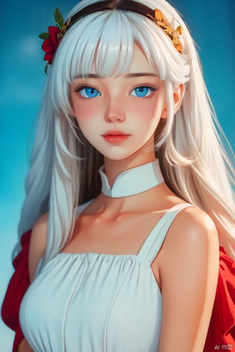  

anime artwork of a girl\(((long white hair, blue eyes,white bangs,red dress))\)buxom, depth of field, (curve: 1.2) , delicate eyes, graceful posture, (very delicate and beautiful) , BREAK, anime style, key visual, vibrant, studio anime, highly detailed, CGArt Illustrator