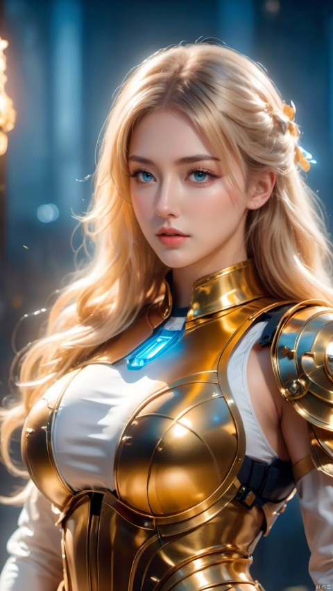 game potrait of Gorgeous goddess Athena with blonde hair, attractive, charming body, radiant, grace, battle suit ,domineering,dominant_female, big_breasts, 4k,High detailed, beauty, amazing, no head wear