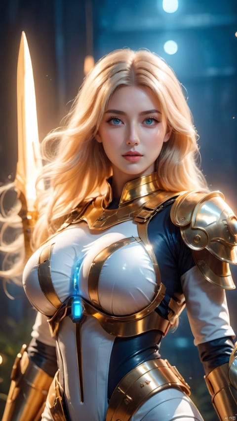 game potrait of Gorgeous goddess Athena with blonde hair, attractive, charming body, radiant, grace, battle suit ,domineering,dominant_female, big_breasts, 4k,High detailed, beauty, amazing, no head wear