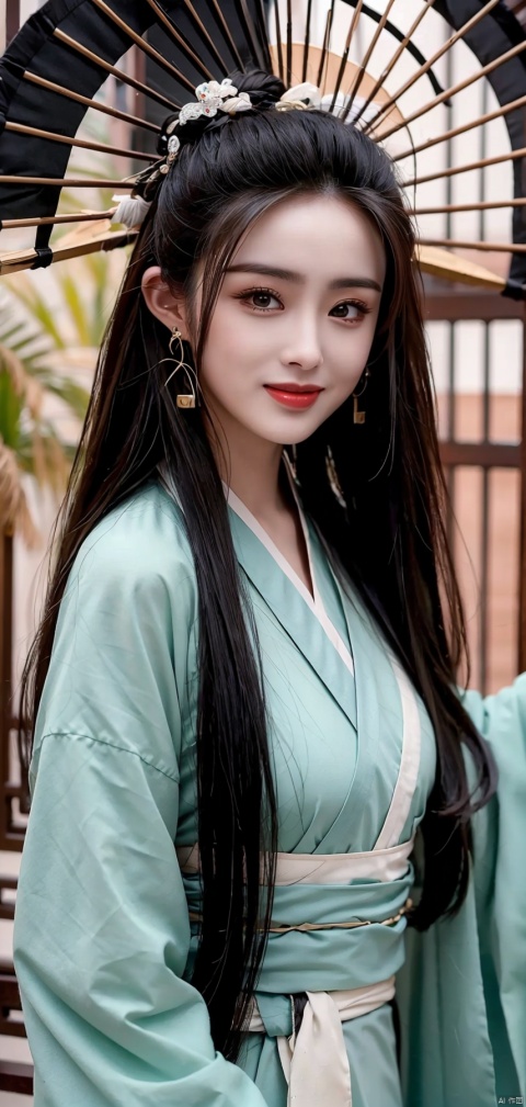  best quality, masterpiece,cowboy shot,(Good structure), DSLR Quality,Depth of field,kind smile,looking_at_viewer,Dynamic pose,,
zhangmin, 1girl, realistic, solo, earrings, jewelry, black hair, chinese clothes, hanfu, long hair, hair ornament, hand fan, upper body, looking at viewer