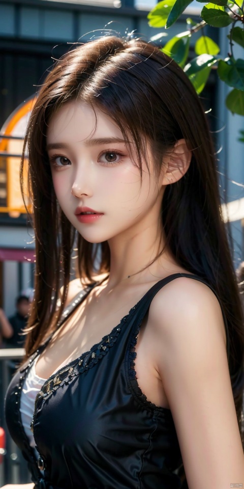  , best quality, 8K, HDR, highres, absurdres:1.2, blurry background, bokeh:1.2, Photography, (photorealistic:1.4), (masterpiece:1.3), (intricate details:1.2), 1girl, solo, delicate, (detailed eyes), (detailed facial features), petite,skin tight, (looking_at_viewer), from_front, (skinny), (lipgloss, caustics, Broad lighting, natural shading, 85mm, f/1.4, ISO 200, 1/160s:0.75),dress, , ((poakl)),Light master,, tifa lockhart