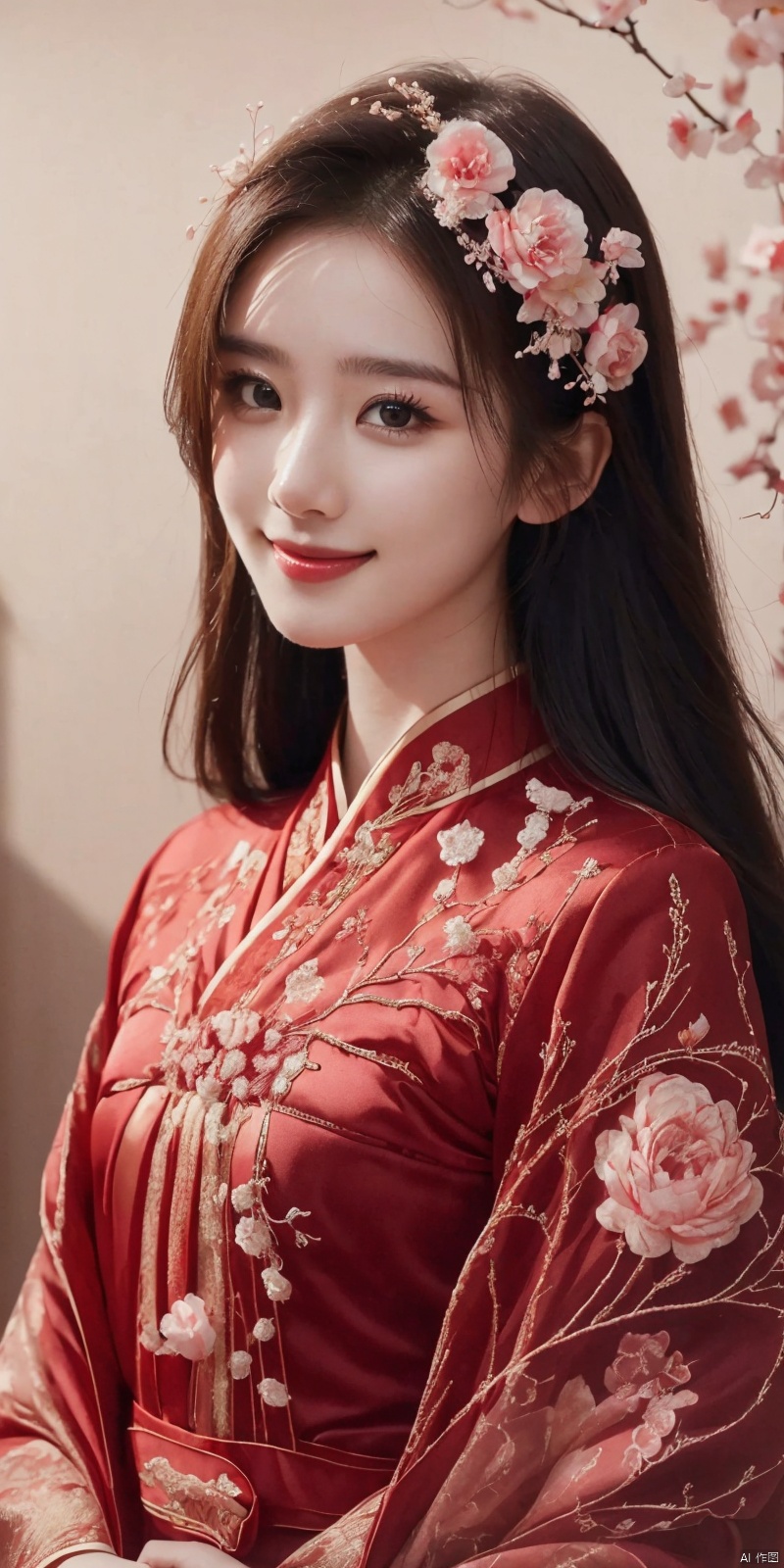  (Good structure), DSLR Quality,Depth of field,kind smile,looking_at_viewer,Dynamic pose,,
, HDR, UHD, 8K, A real person, Highly detailed, best quality, masterpiece, 1girl, realistic, Highly detailed, (EOS R8, 50mm, F1.2, 8K, RAW photo:1.2), ultra realistic 8k, (best illumination, best shadow, extremely delicate and beautiful), (official art, beautiful and aesthetic:1.2), solo, 1girl, , Wind, flowing hair, kind smile, , pose for picture, Dynamic pose, looking_at_viewer, , (perfect body),upper_body,
,Beauty, best quality, super detail, fine detail, high resolution, 8K wallpaper, perfect dynamic composition, beautiful detailed eye, ,, 1 girl, ,chineseclothes,dress,red dress,flower, , Detail,, liushi