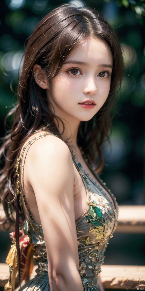  , best quality, 8K, HDR, highres, absurdres:1.2, blurry background, bokeh:1.2, Photography, (photorealistic:1.4), (masterpiece:1.3), (intricate details:1.2), 1girl, solo, delicate, (detailed eyes), (detailed facial features), petite,skin tight, (looking_at_viewer), from_front, (skinny), (lipgloss, caustics, Broad lighting, natural shading, 85mm, f/1.4, ISO 200, 1/160s:0.75),dress, , ((poakl)),Light master,, tifa lockhart