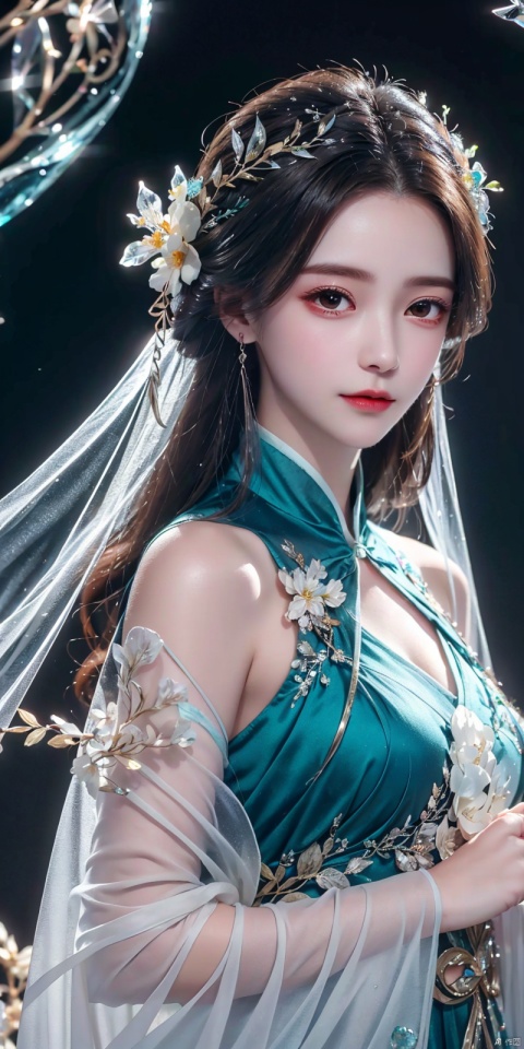  1girl,hanfu,,((water drops)),wet clothes,((beautiful detailed water)),((floating)),dynamic angle,(((crystals texture Hair))),((beautiful detailed glass hair)),((glass shaped texture hand)),((crystallize texture body)),gem body,hands as clear as jewels,crystallization of clothes,((crystals texture skin)),sparkle,lens flare,light leaks,broken glass,detailed glass shaped clothes,beautiful detailed gemstone sky,gemstone sea,crystals texture flowers,((detailed crystallized clothing)),beautiful detailed glow, (detailed ice), beautiful detailed water, ruhua, , ((poakl)), liushen,kind smile,looking_at_viewer