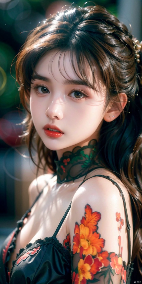  , best quality, 8K, HDR, highres, absurdres:1.2, blurry background, bokeh:1.2, Photography, (photorealistic:1.4), (masterpiece:1.3), (intricate details:1.2), 1girl, solo, delicate, (detailed eyes), (detailed facial features), petite,skin tight, (looking_at_viewer), from_front, (skinny), (lipgloss, caustics, Broad lighting, natural shading, 85mm, f/1.4, ISO 200, 1/160s:0.75),dress, , ((poakl)),Light master,,qiushuzhen