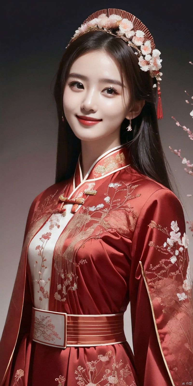  (Good structure), DSLR Quality,Depth of field,kind smile,looking_at_viewer,Dynamic pose,,
, HDR, UHD, 8K, A real person, Highly detailed, best quality, masterpiece, 1girl, realistic, Highly detailed, (EOS R8, 50mm, F1.2, 8K, RAW photo:1.2), ultra realistic 8k, (best illumination, best shadow, extremely delicate and beautiful), (official art, beautiful and aesthetic:1.2), solo, 1girl, , Wind, flowing hair, kind smile, , pose for picture, Dynamic pose, looking_at_viewer, , (perfect body),upper_body,
,Beauty, best quality, super detail, fine detail, high resolution, 8K wallpaper, perfect dynamic composition, beautiful detailed eye, ,, 1 girl, ,chineseclothes,dress,red dress,flower, , Detail,, liushi