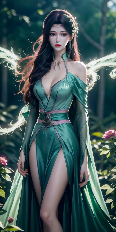  A girl, silk, cocoon, spider web, Solo, Complex Details, Color Differences, Realistic, (Moderate Breath), Off Shoulder, Eightfold Goddess, Pink Long Hair, White Headwear, Hair Above One Eye, Green Eyes, Earrings, Sharp Eyes, Perfect Fit, Choker, Dim Lights, cocoon, transparent, jiBeauty, 1girl, flowers, mtianmei, Look at the camera., flowing skirts, Giant flowers, , pld, ((poakl)), Light master, yunyun,wings