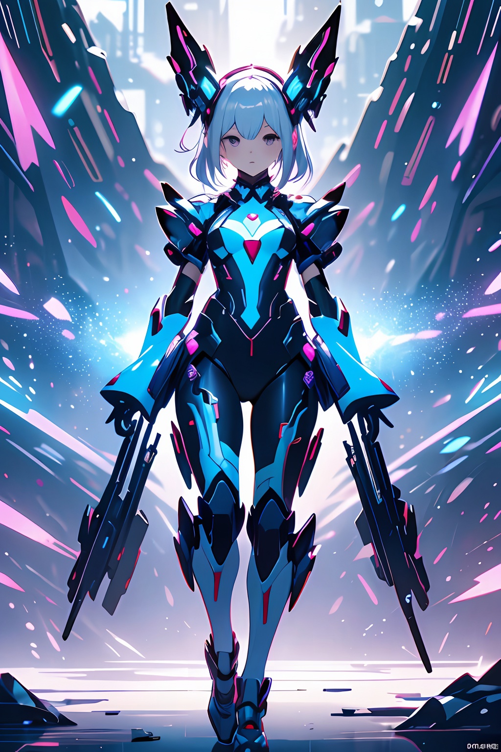  masterpiece,best quality,official art,highly realistic,1girl,full body mecha,folding fan,glass folding fan,delicate and lovely face,blue and red and white mecha,(glassy translucence:1.3),graceful poses,blink-and-you-miss-it detail,Sci-fi light effects,(Illuminated circuit board),,armor,flying hair,
,<lora:660447313082219790:1.0>,<lora:660447313082219790:1.0>