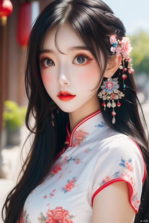  Girl, (best quality, masterpiece, ultra high resolution, 4K, HDR, photo) , (realistic: 1.3, realistic: 1.3) , depth of field, (curve: 1.2) , delicate eyes, elegant posture, (a very delicate and beautiful) , (best quality) , (masterpiece) , outdoors, 1girl,moyou
