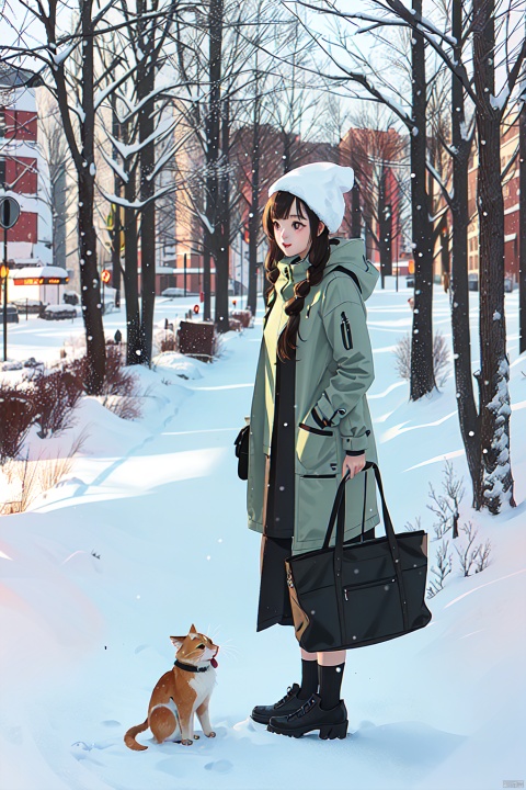  OUT7033,outdoors,,snow,1girl,