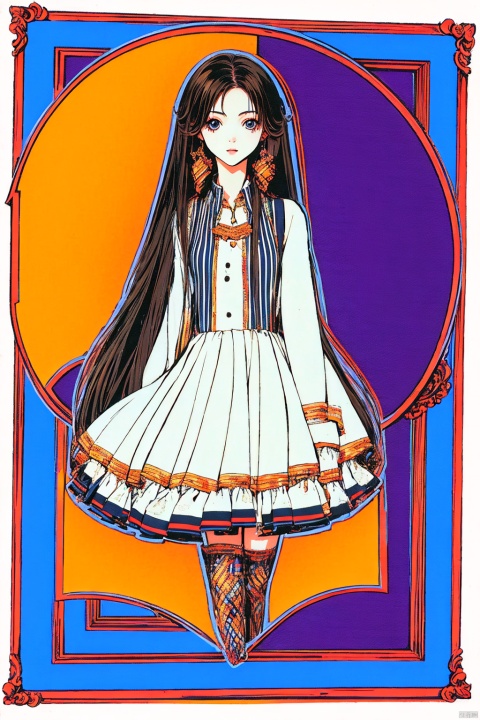 1girl,long hair, SYD, in circular composition, NVZ