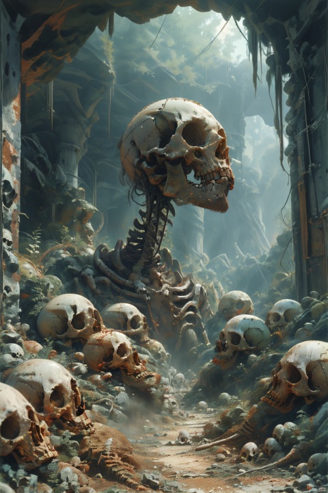  yijilinke
skull
realistic
ruins
skeleton