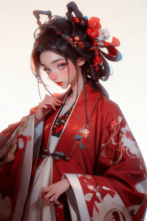  masterpiece,best quality,ultra high res,white background,,chinese clothes,hair ornament,hair rings,hanfu,, chinese clothes