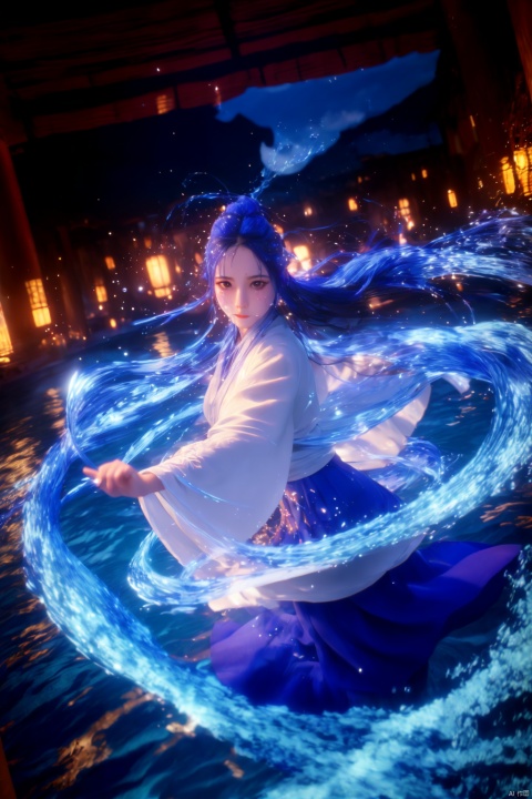  using wwm-water-magic,wwm-water-magic,using water-magic,ancient-costume,dancing,water-magic,fighting stance,1girl,solo,,water-magi