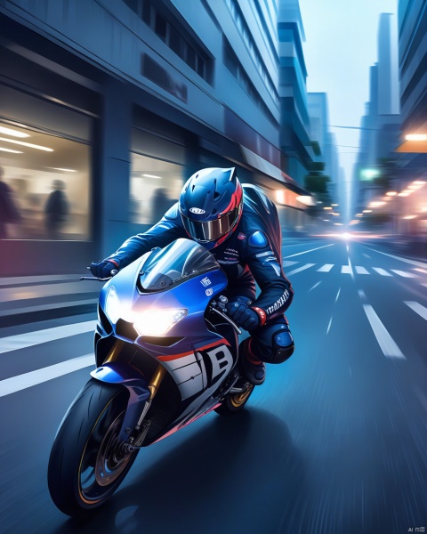 a hyperdetailed picture of a cat on a motogp motorbike racing through the city, 8k resolution, detailed cat, realistic fur, motion blur, (light trails), cinematic still   zavy-lghttrl