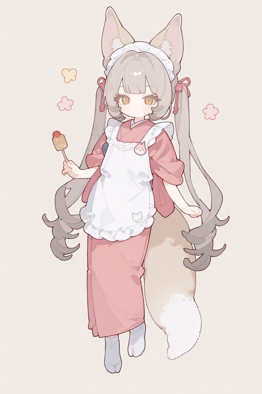 1girl,  animal ears,  apron by 青秋 on Tensor.Art