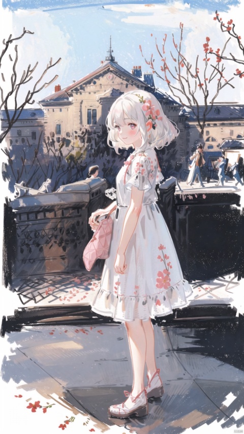  The image features a beautiful anime girl dressed in a flowing white and red dress, standing amidst a flurry of red cherry blossoms. The contrast between her white dress and the red flowers creates a striking visual effect. The lighting in the image is well-balanced, casting a warm glow on the girl and the surrounding flowers. The colors are vibrant and vivid, with the red cherry blossoms standing out against the white sky. The overall style of the image is dreamy and romantic, perfect for a piece of anime artwork. The quality of the image is excellent, with clear details and sharp focus. The girl's dress and the flowers are well-defined, and the background is evenly lit, without any harsh shadows or glare. From a technical standpoint, the image is well-composed, with the girl standing in the center of the frame, surrounded by the blossoms. The use of negative space in the background helps to draw the viewer's attention to the girl and the flowers. The cherry blossoms, often associated with transience and beauty, further reinforce this theme. The girl, lost in her thoughts, seems to be contemplating the fleeting nature of beauty and the passage of time. Overall, this is an impressive image that showcases the photographer's skill in capturing the essence of a scene, as well as their ability to create a compelling narrative through their art.catgirl,loli,white hair,pink eyes,1girl,loli,smile,blush,(1girl,loli,evil smile,blush)