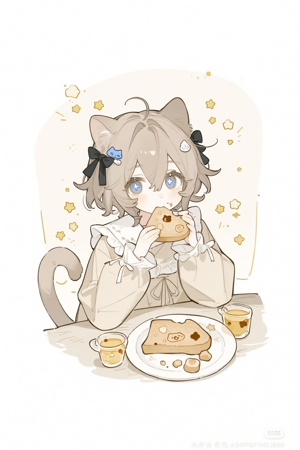 1girl,  animal ears,  black bow by 青秋 on Tensor.Art