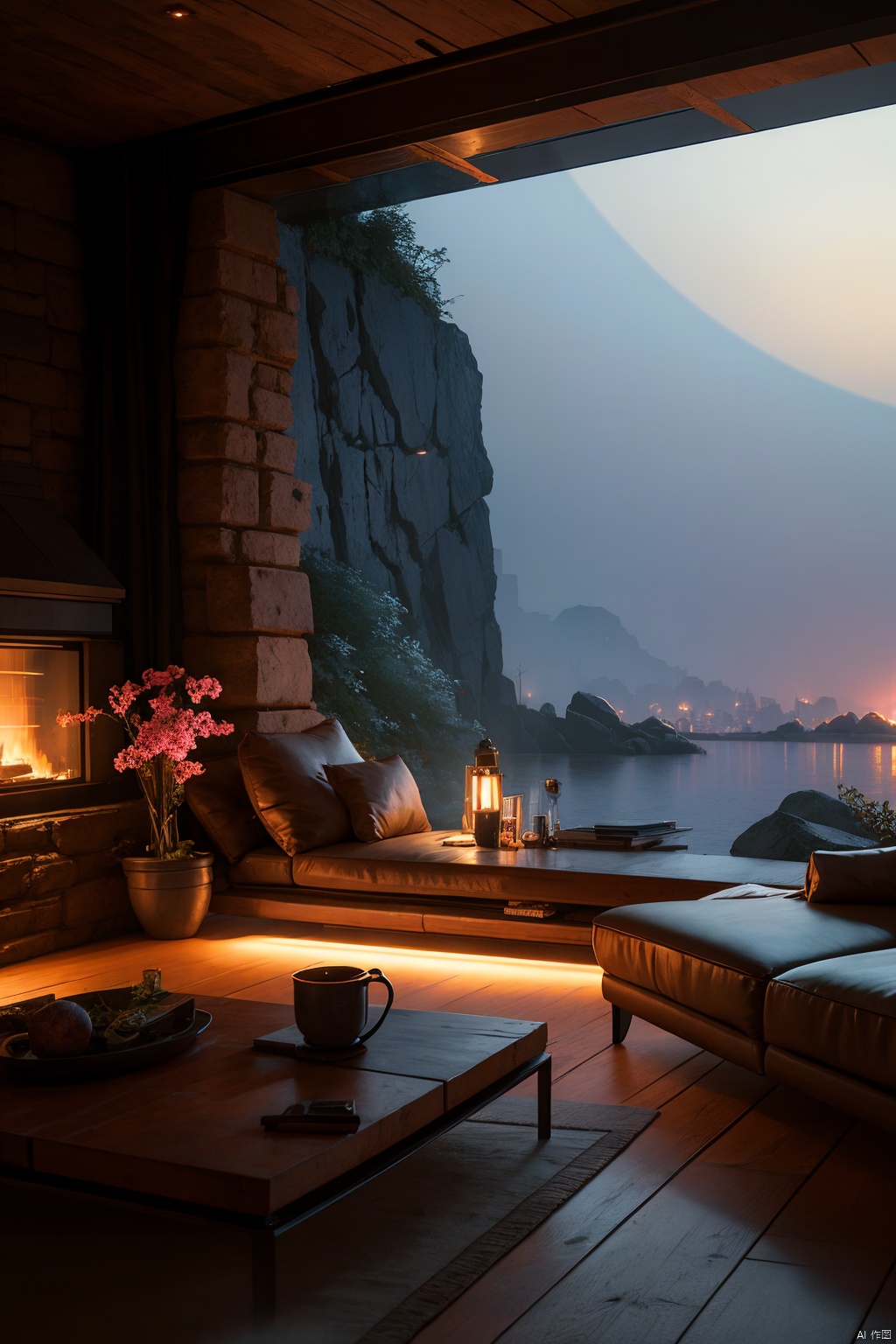  Architectural rendering, architectural design, Rock architecture, a photorealistic hyperrealistic render of an interior of a beautifully decorated cozy living room by pixar, greg rutkowski, wlop, artgerm, dramatic moody sunset lighting, long shadows, (volumetric:1.5), cinematic atmosphere, octane render, artstation, 8 k artstation on trending detailed, highly wallpaper, archdaily, lightpaint, nature nightvision nature wilderness nature nature nature architecture industrial architecture industrial architecture industrial urbex building nature nature, Rock buildings