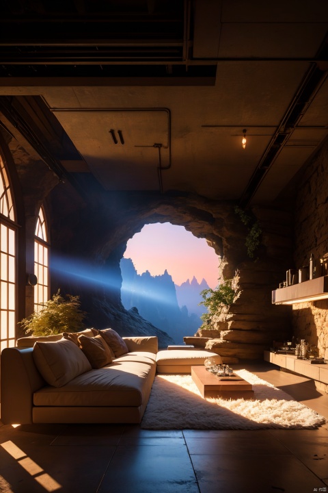  Architectural rendering, architectural design, Rock architecture, a photorealistic hyperrealistic render of an interior of a beautifully decorated cozy living room by pixar, greg rutkowski, wlop, artgerm, dramatic moody sunset lighting, long shadows, (volumetric:1.5), cinematic atmosphere, octane render, artstation, 8 k artstation on trending detailed, highly wallpaper, archdaily, lightpaint, nature nightvision nature wilderness nature nature nature architecture industrial architecture industrial architecture industrial urbex building nature nature, Rock buildings