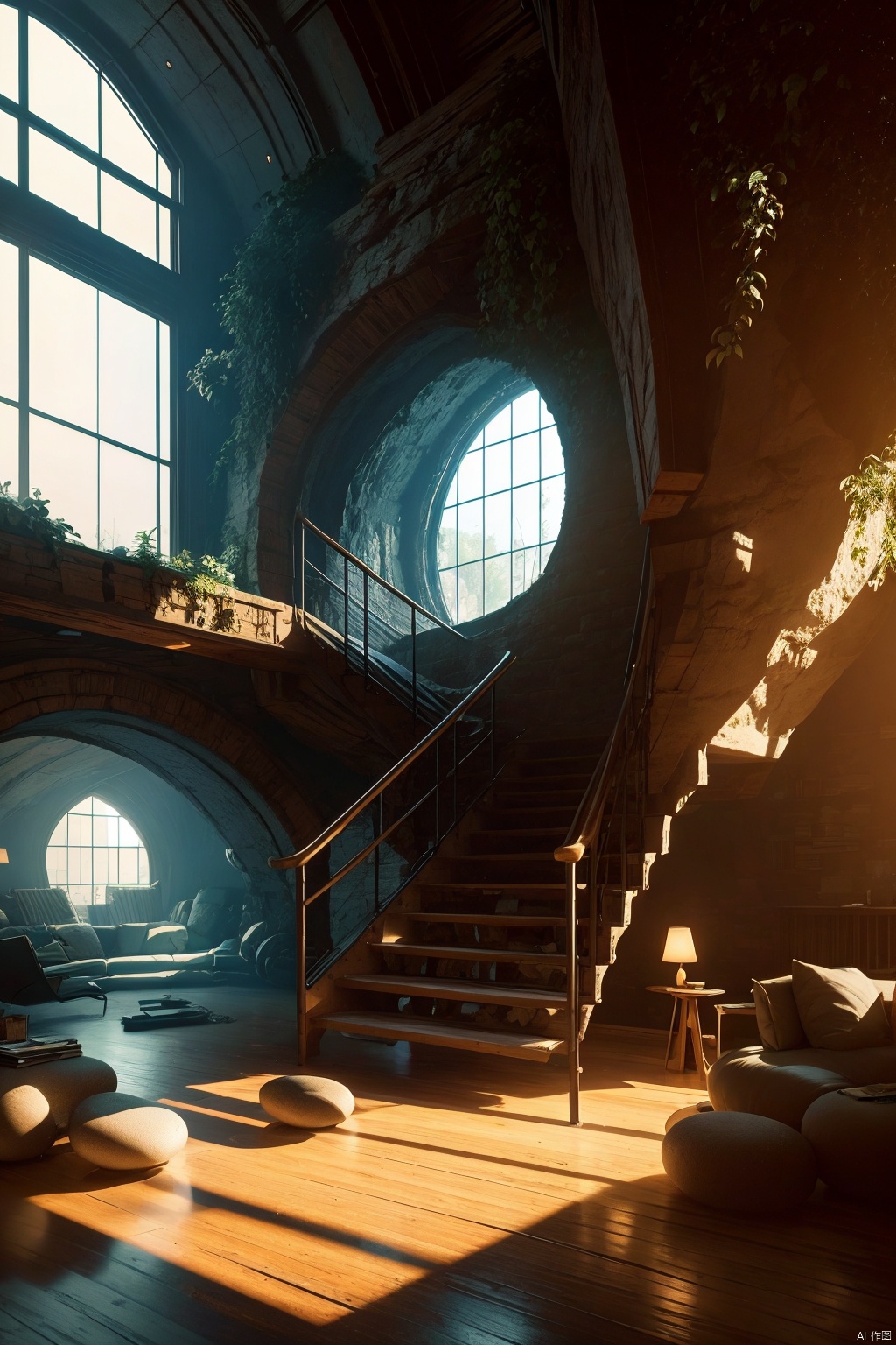  Architectural rendering, architectural design, Rock architecture, a photorealistic hyperrealistic render of an interior of a beautifully decorated cozy living room by pixar, greg rutkowski, wlop, artgerm, dramatic moody sunset lighting, long shadows, (volumetric:1.5), cinematic atmosphere, octane render, artstation, 8 k artstation on trending detailed, highly wallpaper, archdaily, lightpaint, nature nightvision nature wilderness nature nature nature architecture industrial architecture industrial architecture industrial urbex building nature nature, Rock buildings