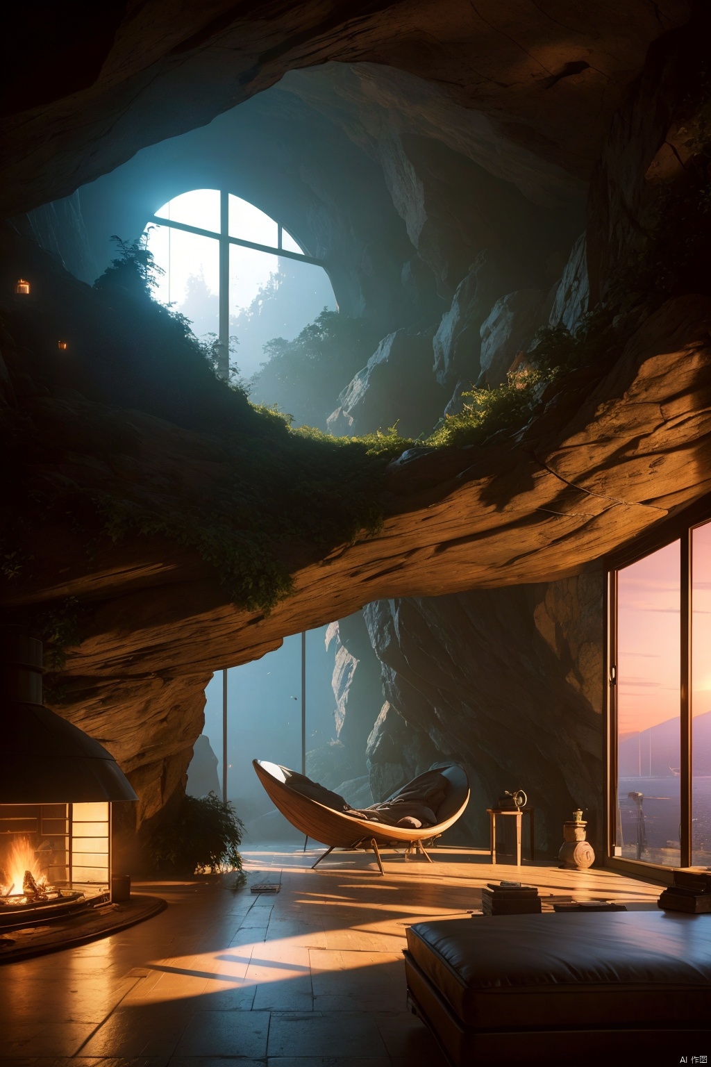  Architectural rendering, architectural design, Rock architecture, a photorealistic hyperrealistic render of an interior of a beautifully decorated cozy living room by pixar, greg rutkowski, wlop, artgerm, dramatic moody sunset lighting, long shadows, (volumetric:1.5), cinematic atmosphere, octane render, artstation, 8 k artstation on trending detailed, highly wallpaper, archdaily, lightpaint, nature nightvision nature wilderness nature nature nature architecture industrial architecture industrial architecture industrial urbex building nature nature, Rock buildings