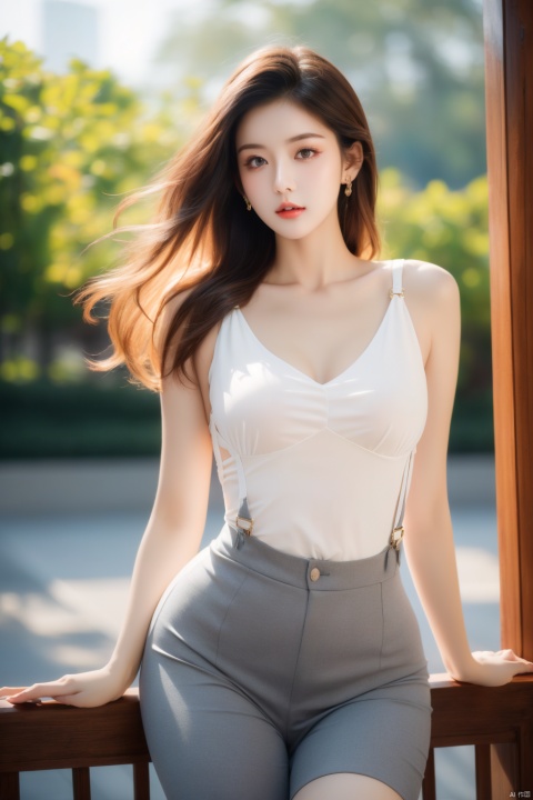  Girl, (best quality, masterpiece, ultra high resolution, 4K, HDR, photos) , (reality: 1.3, reality: 1.3) , depth of field, (curve: 1.2) , exquisite eyes, elegant posture, (a very delicate and beautiful) , (best quality) , (masterpiece) , outdoor, sexy, suspenders
