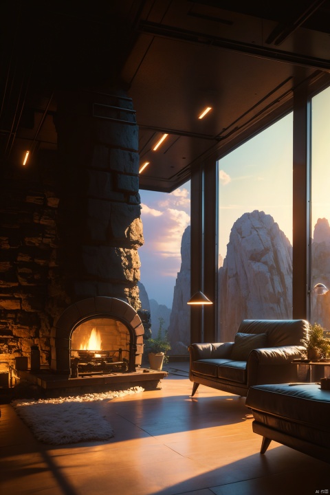  Architectural rendering, architectural design, Rock architecture, a photorealistic hyperrealistic render of an interior of a beautifully decorated cozy living room by pixar, greg rutkowski, wlop, artgerm, dramatic moody sunset lighting, long shadows, (volumetric:1.5), cinematic atmosphere, octane render, artstation, 8 k artstation on trending detailed, highly wallpaper, archdaily, lightpaint, nature nightvision nature wilderness nature nature nature architecture industrial architecture industrial architecture industrial urbex building nature nature, Rock buildings