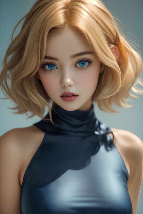  - High-quality photography
- Master's work
- Detailed face description
- (younger schoolgirl:1.4)
- 1girl\((bishoujo), (lovely face:1.4), (pure blonde hair:1.4), (light_blue_eyes:1.3), (median breasts:1.2), (straight_hair:1.4), (short_hair:1.4), slim, long_legs)\,
- Sexy pose
- Fashionable woman
- Vibrant colors
- Wearing a colorful outfit
- Confident expression
- Majestic environmental elements
- Photography
- Striking and modern cover design
- Center of focus is fashion., ((poakl)), Light master
- (lying on back:1.3),