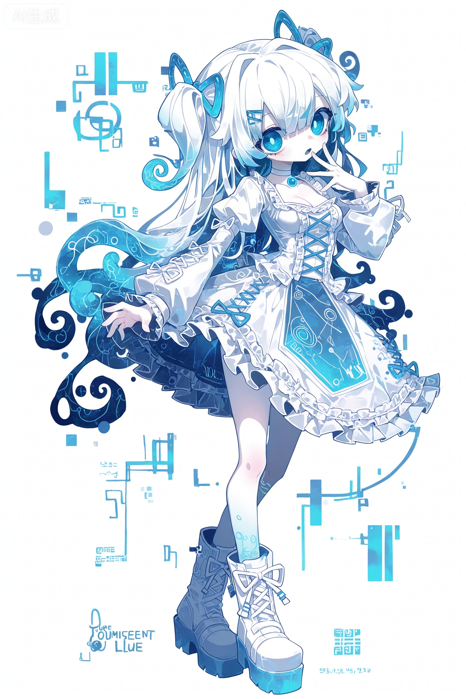 Solo,  whole body,  White background by 初玖玖 on Tensor.Art
