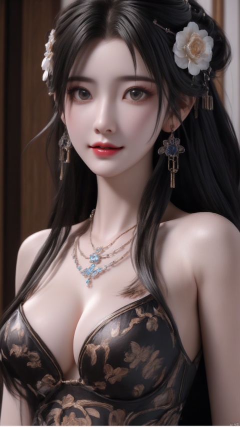  (Full body,1.8),more jewellery and Ancient Chinese Decorations ,expose shoulders,(very detailed CG), ((8k), hot springs, a girl, solo, beautiful face, lace bra, long hair during the day, unparalleled masterpiece, exquisite CG rendering, big breasts, big nipples, best quality, smile,masterpiece, ultra-high resolution, (real person, fashion photography portrait, photo), deep shadow, low-key,,, (purerofface_v1:0.5), Chang, glowing, pan hair, lighting master,Looking into the camera from below