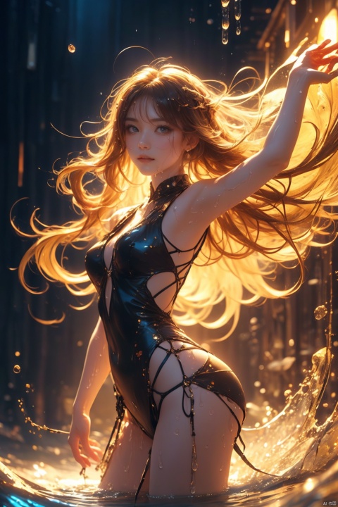  Epic CG masterpiece,stunningly beautiful,graphic tension,dynamic poses,stunning colors,3D rendering,surrealism,cinematic lighting effects,realism,00 renderer,super realistic,masterpiece,best quality,32k uhd,insane details,intricate details,hyperdetailed,hyper quality,high detail,ultra detailed,Masterpiece,
1girl,solo,glowing,simple background,,rain,it's soaking wet,(splash of water:1.4),,wet_hair, yanlingji, (\MBTI\), jiqing, babata, (\shen ming shao nv\)
