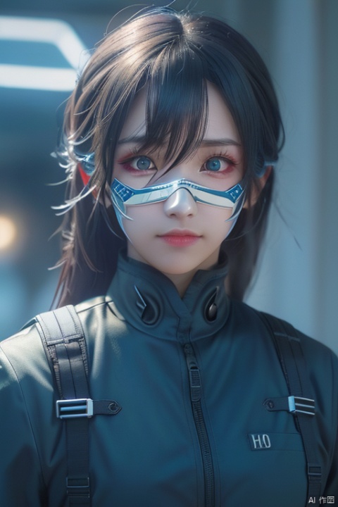  (UHQ, 8k, high resolution), Create a character design for a skilled military operative named Captain Steelhawk, Picture them in a tactical, dark-gray uniform with a concealed face behind a high-tech mask featuring piercing blue eyes