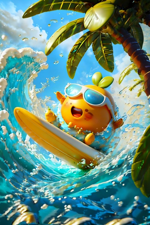  Coconut trees, bubbles, beaches, birds, bubbles, clouds, sky, head glasses, goggles, leaves, lemons, ocean, open mouth, outdoors, palm trees, partial underwater footage, plants, sky, sunglasses, water, waterdrops,,