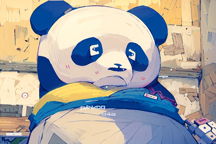Cute panda, hd, cartoon looks