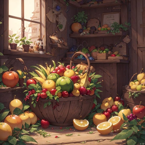  Fruit basket, Fresh fruit, Lovely fruit, Oranges, apple, Banana