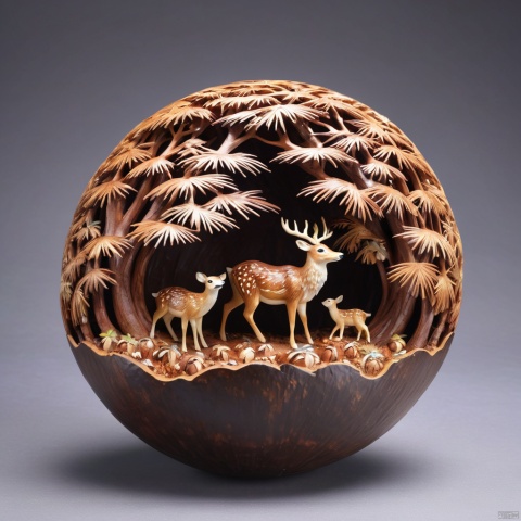 Ultra-high quality, So many details., Coconut shells composed of sika deer