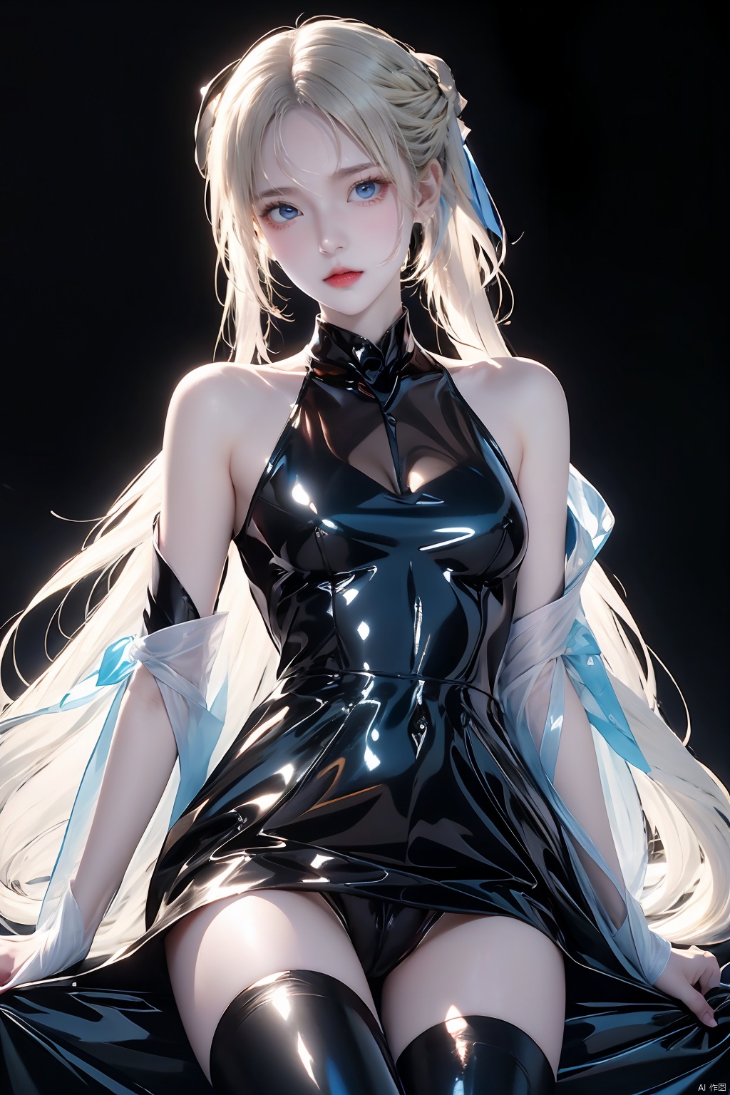  masterpiece,1girl,solo,looking at viewer,bangs,blonde hair,simple background,dress,ribbon,bare shoulders,hair ribbon,yellow eyes,braid,sidelocks,small breasts,black gloves,elbow gloves,hair bun,black ribbon,sleeveless dress,single hair bun,yellow background,french braid,lolita fashion,black border,artoria pendragon \(fate\),saber,, artoria pendragon\(fate\),caiyi,qianrenxue,yunqing,blueeyes,latexbodysuit,无,ornateclothes,服装褶皱,sleepsack,cumdrip,princess dress, black nightgown, shrug \(clothing\), skirt_lift,thighband pantyhose,object in panties,panty mask,stained panties,thighband pantyhose, yifu, bareshoulders,garterstraps,婴儿胖,latexgloves,乳胶袜