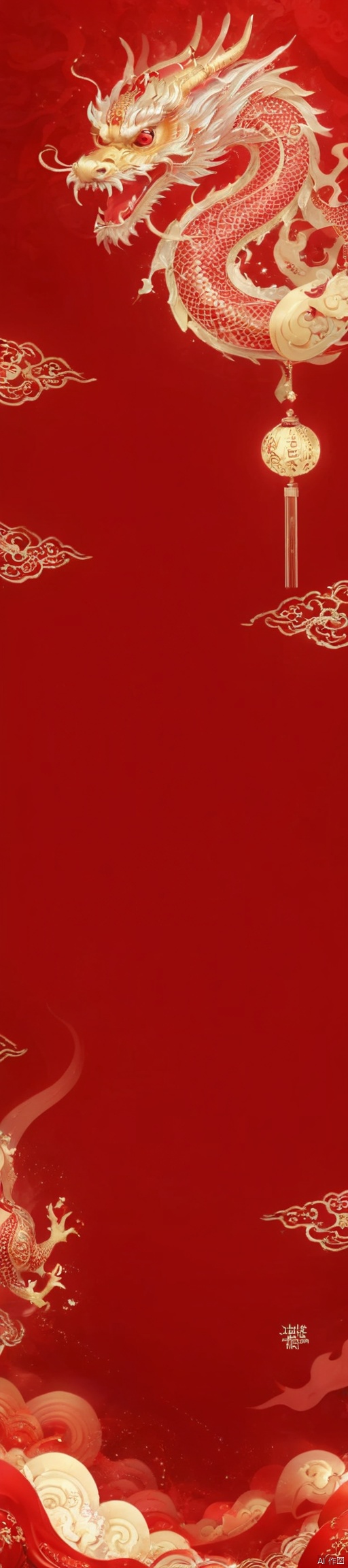 (Fantasy Style: 1.5) ,(Exquisite Details),solo,mature,incredibly absurdres,absurdres,realistic,full_shot, , Red festive wallpaper, Dragon pattern