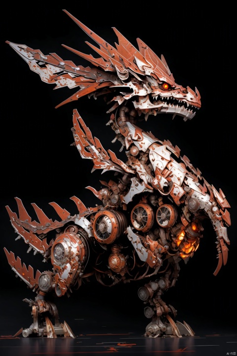  absurdres,absurdres,realistic,(full_shot:1.8), solo, , Mechanical Dragon, rusted,