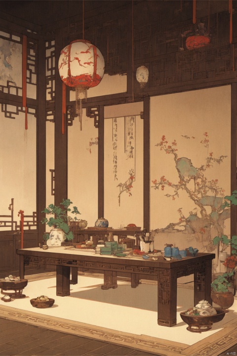 镜头质量：Bestquality,8k,(((masterpiece))),((bestquality)),
镜头位置：,solo,
人物：
环境背景：
图像风格：
提示词：, wdw_claborate-style painting, , Ancient China_Indoor scenes