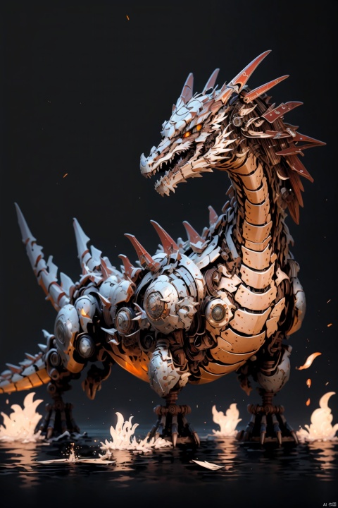  absurdres,absurdres,realistic,(full_shot:1.8), solo, , Mechanical Dragon, rusted,