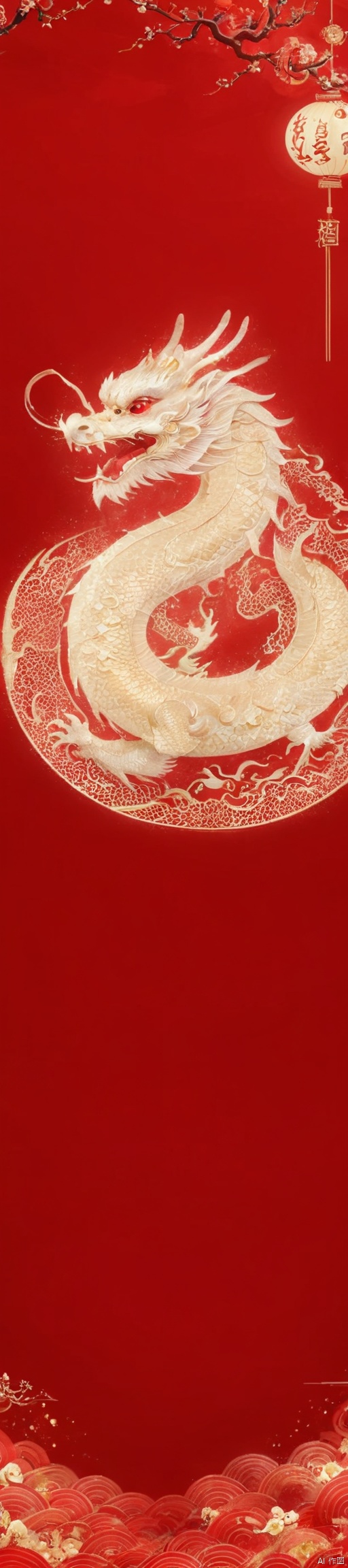  (Fantasy Style: 1.5) ,(Exquisite Details),solo,mature,incredibly absurdres,absurdres,realistic,full_shot, , Red festive wallpaper, Dragon pattern