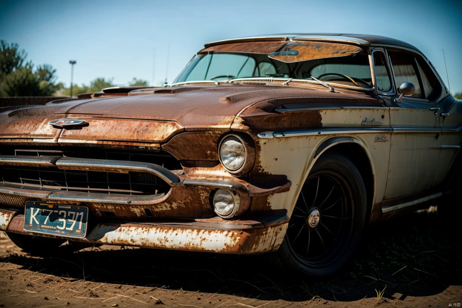  car,light,[motor vehicle],[ground vehicle], sports car, , vehicle focus, ((around the world)),Random front direction, cinematic feel,outdoor track,field,,Properly structured, vehicle_sqc, rusted, Rusty vehicles